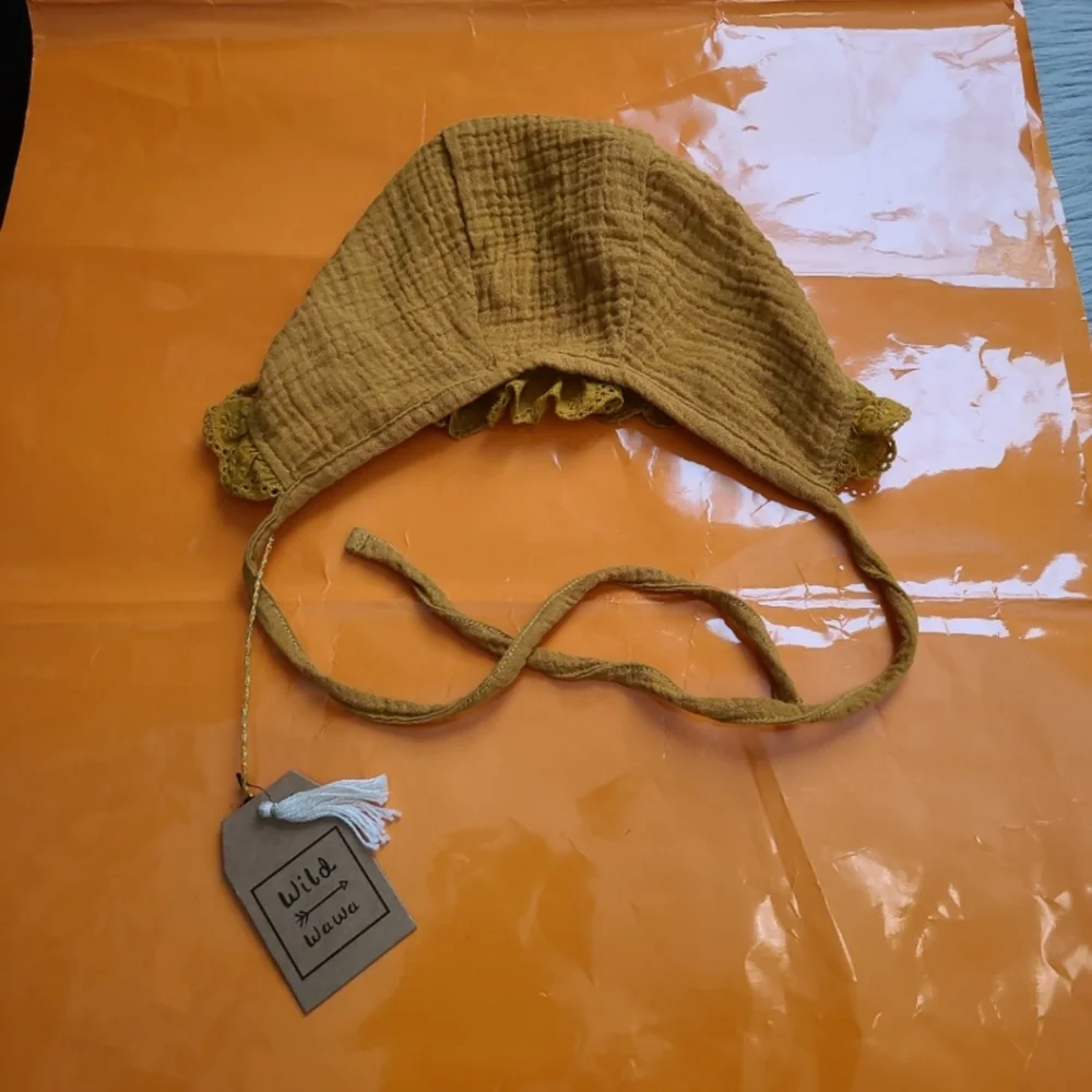 Nwt! Wild Wawa Baby Bonnet In Yellow Mustard
